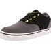 Heelys Launch Canvas Sneaker, Charcoal/Black/Lime, 2 M US Little Kid