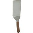 Update International Extra-Large, 16-Inch Long, Grill Spatula, Turner Spatula, Barbecue BBQ Spatula, W/Cutting Edge, Solid Stainless Steel, Riveted Smooth Wood Handle, Commercial Grade