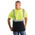 Classic Black Bottom T-Shirt Wicking Birdseye Hi-Viz Safety Shirt - 3X-YELLOW-