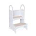 Guidecraft High-Rise Step-Up - White: Two Step Stool with Handles and Safety Non-Slip Treads and Anti-Tip Feet for Kids and Adults- Quality Learning Furniture