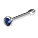 Body Candy Stainless Steel 1.7mm Navy Blue Nose Bone Created with Swarovski Crystals 20 Gauge 1/4