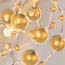 Collections Etc Indoor Christmas Decorations, Festive Lighted Berry Beaded Garland Gold- 120