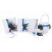 Peacock Feather Decor Wedding Guest Book+Pen+Ring Pillow+Flower Basket+Garter Set---White