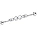 Body Candy Stainless Steel White Synthetic Opal Clear Accent Industrial Barbell 14 Gauge 36mm