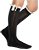 Fiorelle Norah Lacey Knee High Boot Socks, Crochet Lace & Buttons, Girls & Women (Black)