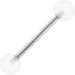 Body Candy Stainless Steel Cool and Clear Acrylic Barbell Tongue Ring Unisex 14G Tongue Piercing Body Jewelry