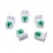 STONCEL 5 Pcs T5 Lamp Holder Tube Mount Socket Bi-Pin Base White, Green Plastic, Ceramic Material 54 Watts 2.5E+2 Volts AC 100-250V