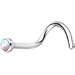 Body Candy Stainless Steel White 2.3mm Synthetic Opal Nose Screw 18 Gauge 1/4