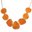 Jane Stone Orange Drusy Necklace Statement Necklace Bib Necklace Chunky Necklace(Fn0833-Orange)