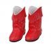 MagiDeal Handmade Red PU Leather Tassel Boots Shoes Fits 18inch American Girl Dolls Gifts