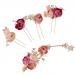 Jili Online Beautiful Lady Girls Flower Pearls Headpiece Hair Pins Set Wedding Party Hair Costume