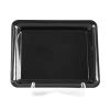CaterLine Heavyweight Plastic Rectangle Catering Tray, 14 x 10-Inch, Black (25-Count)