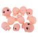 Fityle 10pieces Vinyl Baby Doll Head for Artist Hand Painting Doll Body Part DIY Replacement Keychain