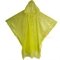 Pack of 10 Disposable Rain Ponchos with Hood, Yellow