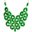 JANE STONE Tessellate Net Fashion Statement Beaded Jewelry Bib Necklace for Women (Green)