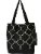Ever Moda Quatrefoil Tote Bag (Black)