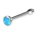 Body Candy Caribbean Blue Nose Bone Created with Swarovski Crystals 20 Gauge