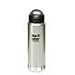 Klean Kanteen Wide Mouth Double Wall Insulated Water Bottle with Loop Cap, Stainless Steel, 20-Ounce