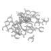 perfektchoice 30 Pack Metal Pinch Clip Bail Clasp Dangle Charm Bead Pendant Connector Findings for Jewelry Making Necklace Chain, DIY Dangle Hair Chopsticks - White K, 1cm