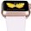 JSGJMY Apple Watch Band 38mm Genuine Leather Loop with Metal Clasp for iWatch Series 3/Series 2/Series 1/Edition/Sport(White+Golden Buckle,38mm)