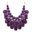 Jane Stone Fashion Bubble Layered Necklace Floating Teardrop Collar Statement Jewelry for Women(Fn0580-Purple)
