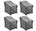 Vailge Patio Chair Covers, Lounge Deep Seat Cover, Heavy Duty and Waterproof Outdoor Lawn Patio Furniture Covers (4 Pack - Large, Grey)
