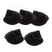 Flameer 5Pcs Black Half Mesh Chef Waiter Cap Restaurant Kitchen Workshop Hair Net Cooling Reusable Bouffant Adjustable Food Service Hair Hat Protective
