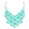 Jane Stone Light Blue Bib Necklace Chunky Necklace Statement Necklace(Fn0511-Light Blue)