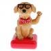 Dovewill Solar Powered Dancing Flip Flap Toy Bobble Head Yellow Dog Toy Home Desk Car Ornaments Xmas Gift