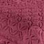 Collections Etc Elegant Victoria Plush Chenille Bedspread with Fringe Border and Ring Design, Burgundy, Queen