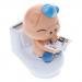 MagiDeal Cute Solar Powered Bobble Head Pig Sitting On Toilet Home Car Ornament Kids Toy Blue