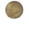 African Sakara Frame Drum with stick - Clay and goat skin - medium 8-9" size