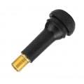 Aramox Tyre Valve Stems, TR414, 100 Pieces, Rubber and Alloy, Black, Snap-in Tubeless, Universal for Car and Motorcycle