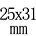 25mmx31mm