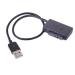 Generic USB 2.0 to 7+6 13Pin Slimline SATA Laptop CD/DVD Rom Optical Drive Adapter Cable Black/White