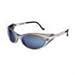 Harley-Davidson HD100 Limited Edition Safety Glasses with Silver Frame and Blue Mirror Tint Hardcoat Lens