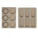 Baoblaze 2 Pieces Mixed DIY Silicone Mould Soy Candles Aroma Wax Tablets Mold for Dried Flowers Resin Soap Clay Craft Making Mold DIY Pendant Bookmark Necklace Jewelry Making Mould