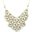 JANE STONE Fashion Necklace Tessellate Necklace Net Statement Beaded Jewelry Bib Jewellery for Women Party Gift(Fn0511-Grey)
