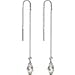 Body Candy Handcrafted Clear Drop Threader Earrings Created with Crystal