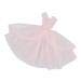 Fityle Handmade Doll Skirt Evening Party Dress for 1/6 BJD Dolls Clothes for Blythe Dolls Dress Up (Pink)