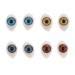 4 Color 8pcs Oval Hollow Back Plastic Eyes For Doll Mask DIY 6mm