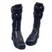 MagiDeal Black 1/6 Scale lace Up Buckle Flat Long Boots Shoes for 12 inch Female Action Figure Body