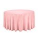 LTC LINENS Pink Tablecloth 120-In Round Table Cover for Circle Table Floor-Length - Washable, Wrinkle Resistant Polyester Fabric Cloth for Baby Shower
