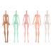 Fenteer Custom Moveable Joints Nude Doll Body Mold for Monster High Dolls DIY Making and Repairing Accessory Set of 5 Pieces