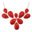 Jane Stone Fashion Gold Tone Bubble Collar Necklace Statement Chunky Jewelry for Women (S-red)