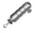 Wheeler Whip One ATV Safety Flag Silver 5/16 Inch Quick Release Mount - Holder