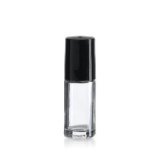 12 1/8 Fl. Oz./1 Dram/about 4 ml. Plain Roll on Bottles with Balls and Black Caps