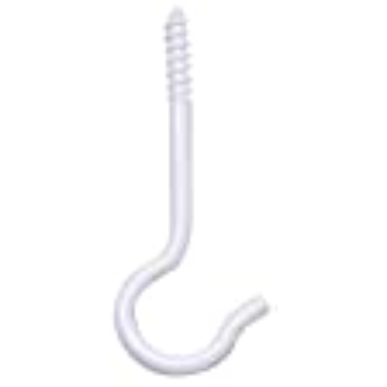 Green Thumb 86202GT Ceiling Plant Hook, White, 2.6 x .7-in, 5-Pk