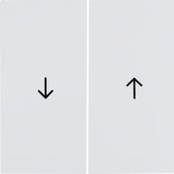 Hager B1 – Double Key Arrows for Blind Polar White