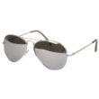 Aviator style polarized sunglasses (Silver)